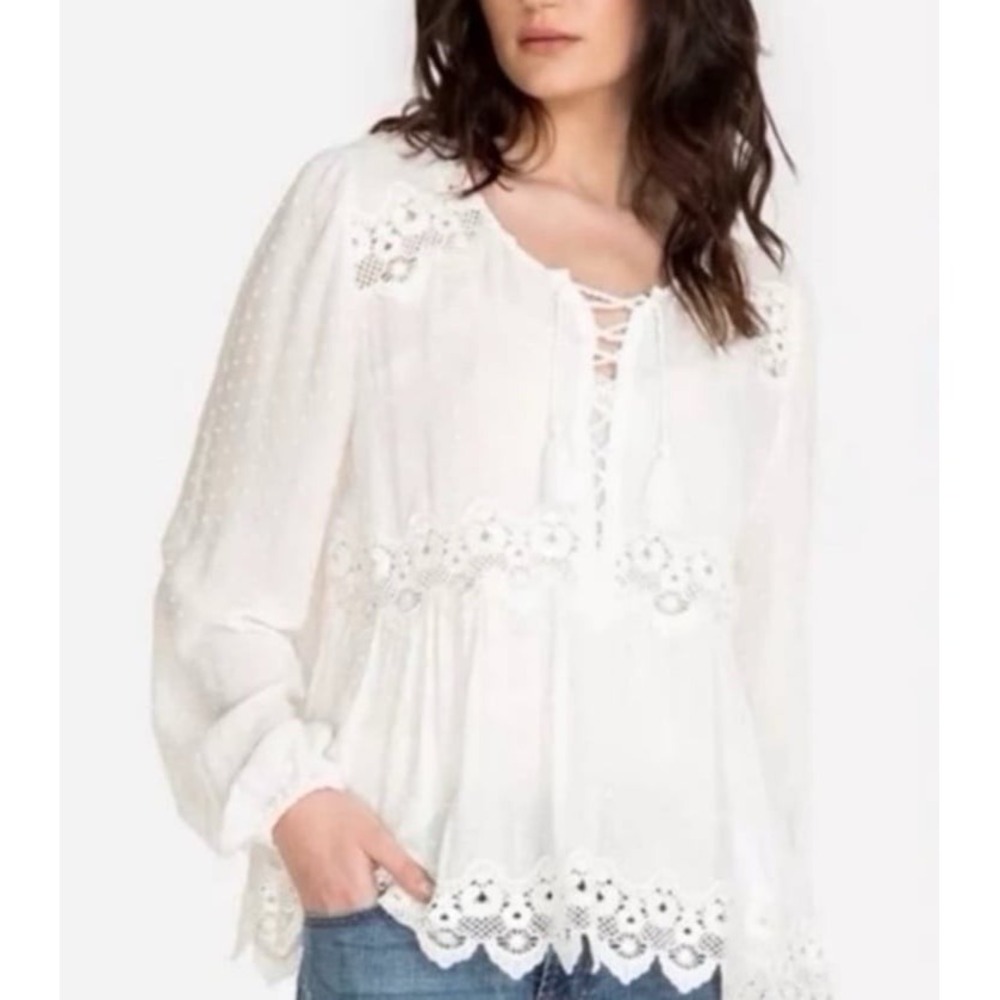 Johnny Was Jade Mikala Tiered Shirt‎ Top